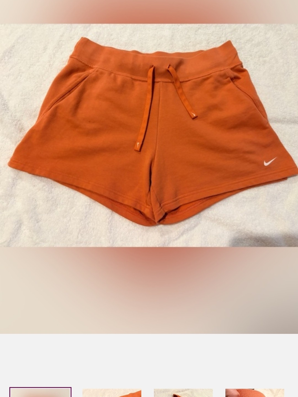 Nike Women’s Orange Athletic Drawstring Shorts New